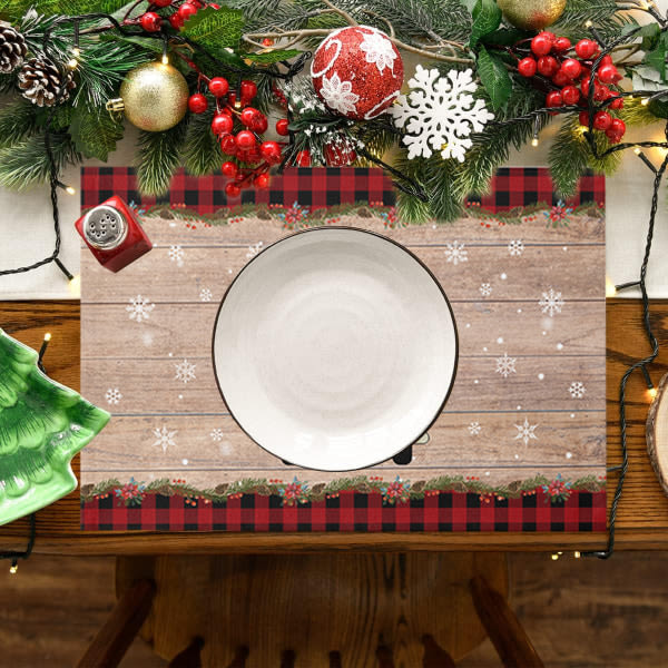 CDQ Merry Christmas bordstablet, bordsunderlägg Winter Snowman bordstablett