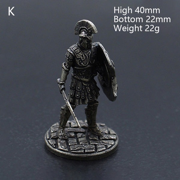 1. antika spartanska Rom Soliders figuuri Miniatyrer Vintage Black K