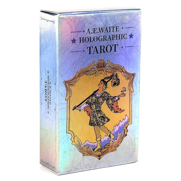 Holografiska tarotdäck Flash-kort Spådomsspådom Oracle-kort Familjefest Fritid Bordsspel med zdq