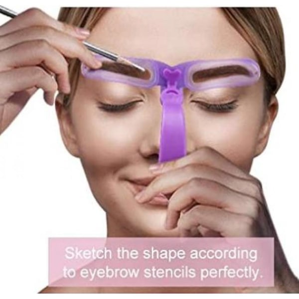 Ögonbrynsschabloner, ögonbrynsmall, 8 stilar återanvändbara