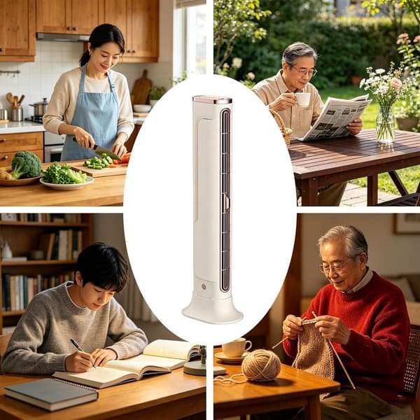 Bærbar Bladløs Tårnventilator, USB Genopladelig Stille Mini Luftkøler Til Soveværelse, Skrivebord, Kontor, Camping Og Rejser