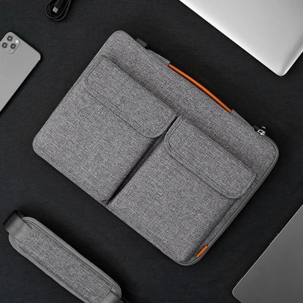 Laptopveske 15,6 tommer - Svart, grå, rosa