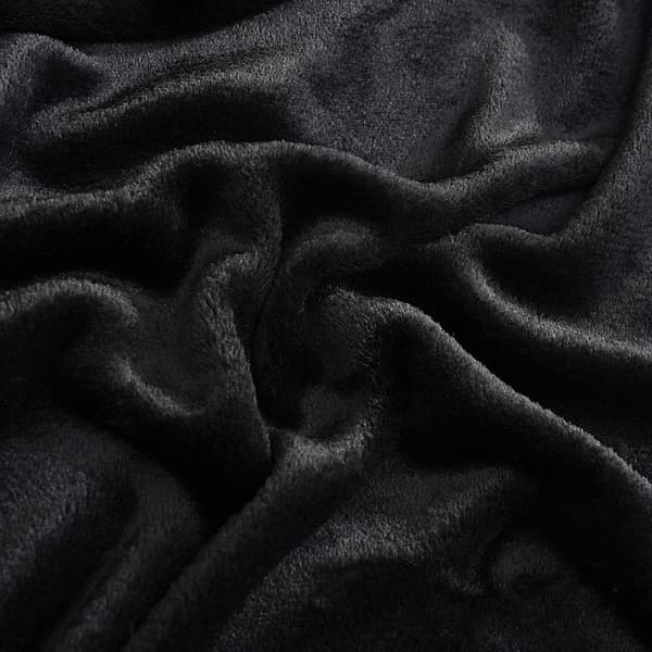 Mikrofiber Fleece Tæppe 200x150cm - Sort_TF