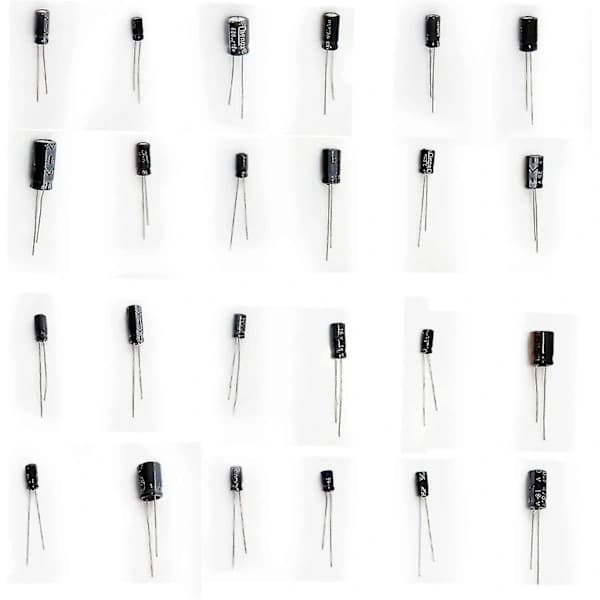 Assortment Box with 24 Values 500pcs Electrolytic Capacitors, Range 0.1uf 1000uf