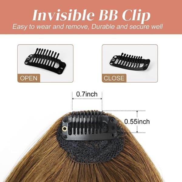 Clip In Bangs 100% Ægte Menneskehår Bangs Clip In Hår