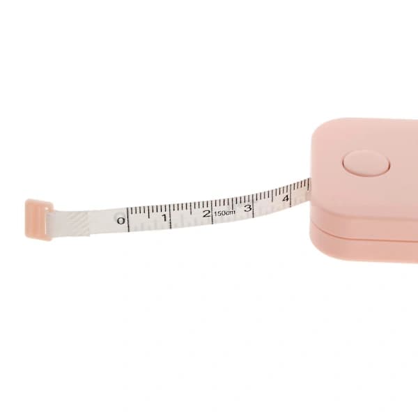 2x Soft Retractable Mini Tape Measure Clearly Marked Pink