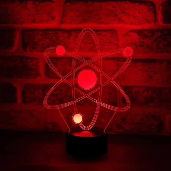 Vitenskap Kjemiker Atom 3D Illusjon Nattlys Akryl Lys 3