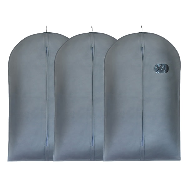 CDQ 3-delt tøjtaske sæt 128x60cm jakkesæt taske, tøjtaske, grå