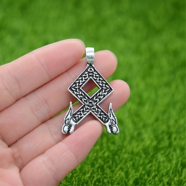 Viking Wolf Amulett Rune Rune Fehu Norse Talisman Irish Knots Smycken Goth Miesten Halsband Style 5 Pronssi