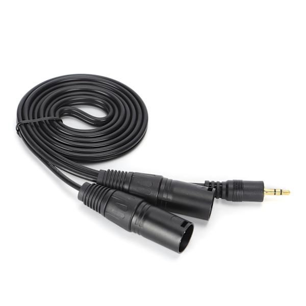 Mikrofonkabel 3,5 mm stik til Dual XLR han adapter Interc
