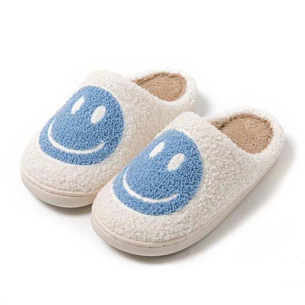 Smiley Face Tofflor Dam Smile Tofflor Blå 36-37