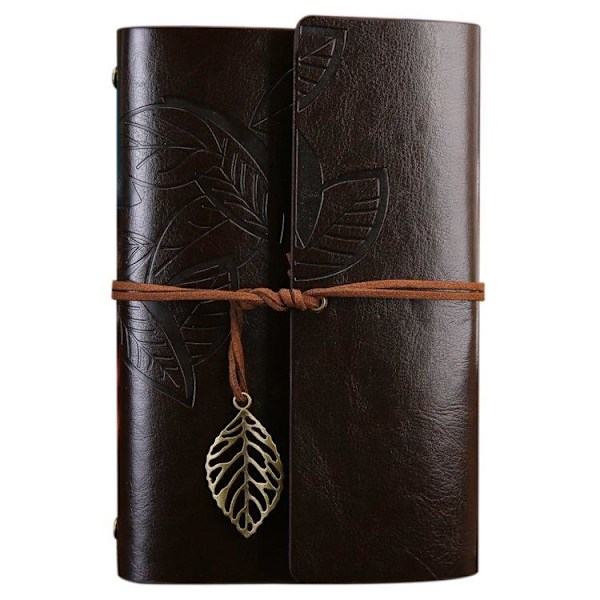 Retro Notebook / Diary with Soft Faux Leather and Deco