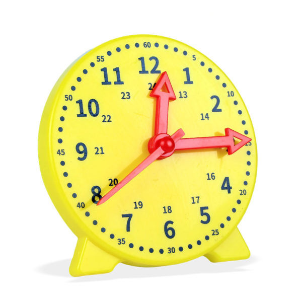 Pædagogisk ur Lærtid time minut Anden gang dagpleje Gul