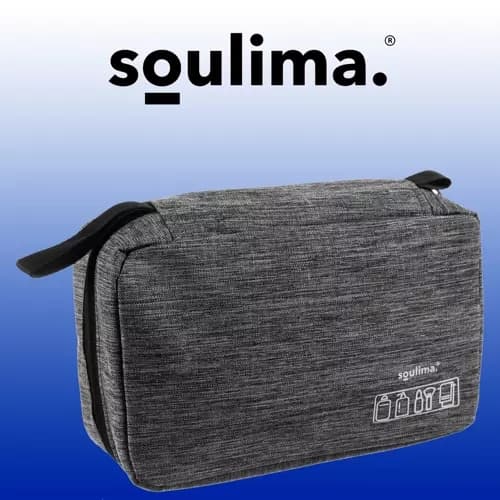 Sminkeveske / Toalettmappe / Necessär - Makeup Bag Grey grå