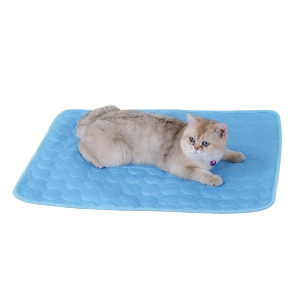CDQ Summer Pet Cooler Pad, Cool och lugnande, 50*40 cm, blå