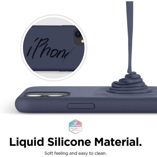 Flytande cover Designat for iPhone 11 cover (6.1"), premium silikon (Jean Indigo) CDQ