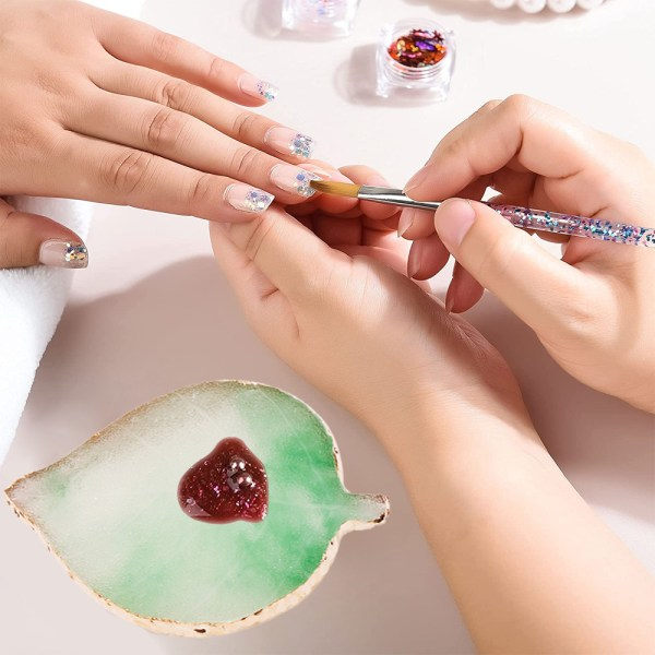 CDQ 2 ST Nail Art Leaf Palette Nail Display Board Verktyg