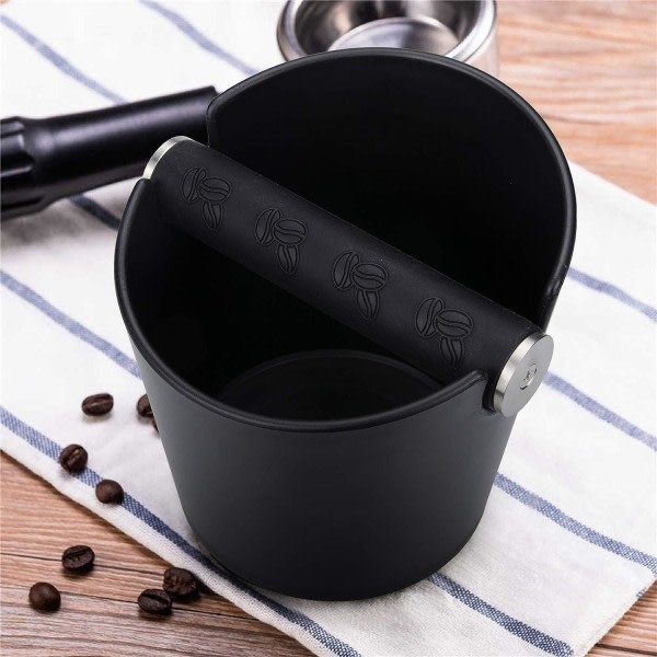 CDQ 4,8 tommer stødabsorberende holdbar Barista-stil Espresso Knock Box