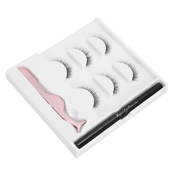 Itseliimautuva eyeliner vesilinja eyeliner tekoripset pinsetit meikkityökalusetti E40 vihreä laatikko