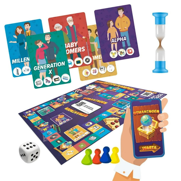 Generationskampen Familiespil (Quiz / Brætspil) 1000