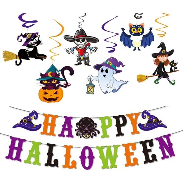 Kit Dekorationer Halloween, Deko Halloween Deko Halloween Interiør, Kit Halloween Dekoration, 6st