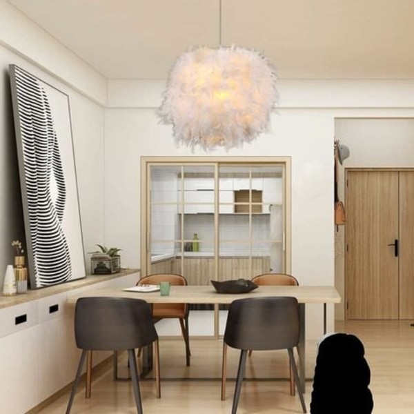 Kreativ Kronljusfjäder Taklampe Barnerom Kafé Bar