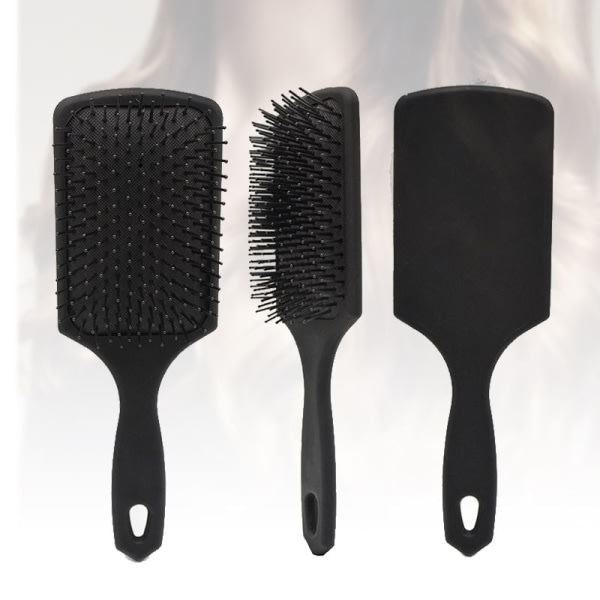 Wet Brush Go Green Treatment & Shine hårbørste, miljøvennlig, biologisk nedbrytbar, glansbørste med myke bust, minimerer smerte, fjerner floker (svart)