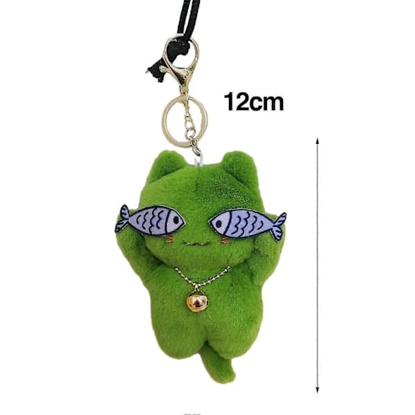 Cat Plush Keychain 12cm Lovely Fish Eye Kitten Ornament