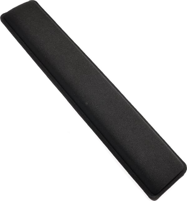 Håndledsstøtte til tastatur - 410x80x22 mm - Sort stof - Ergonomisk støtte til computerarbejde