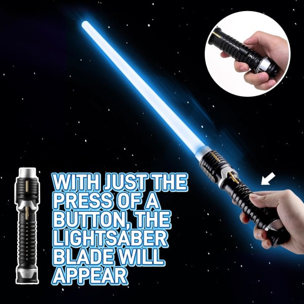 Infällbar ljussabel för barn - Light Up LED Lightsaber Sword Leksaker för pojkar, flickor - Perfekt för barnkalas, nyår, påsk - 2st