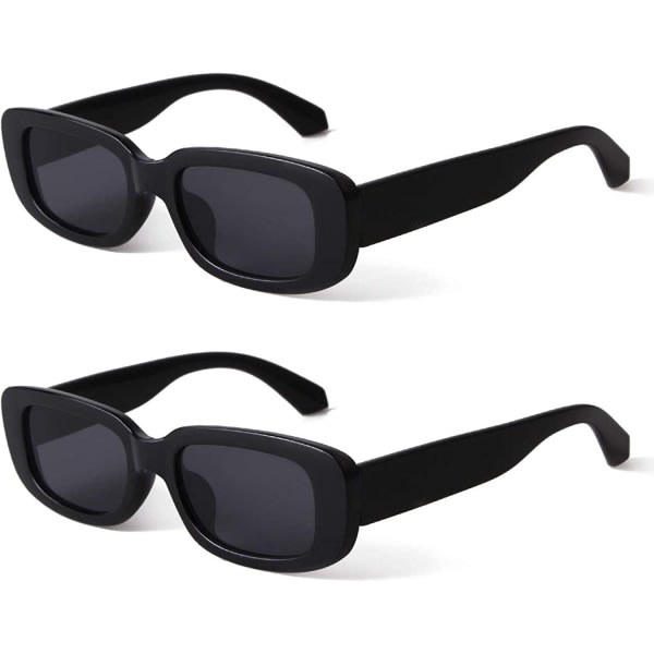 CDQ Rektangulära solglasögon för kvinnor Retro körglasögon 90-talet