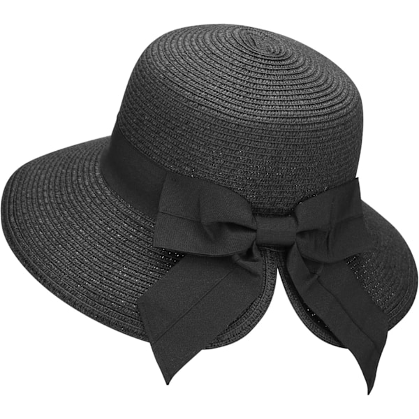 Sun Hats for Women UPF 50+ Lightweight Foldable/Packable Beach Sun Hat Black