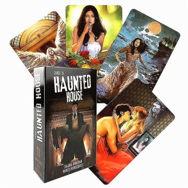 Nytt Tarot Of The Haunted House Oracle-kort for veiledning Spådommer Skjebne Tarotdekk Brettspill for voksne 78st Tt135 zdq