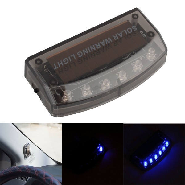 Bil Solar Power LED Falsk Dummy Alarm Advarsel Sikkerhed Anti-T