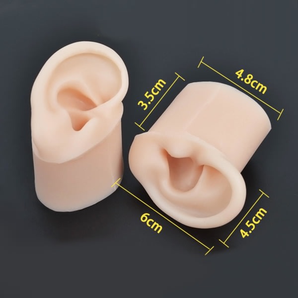 Mjuk silikonöra malli Fake Ear inlärningsverktyg Delikat Texture Left