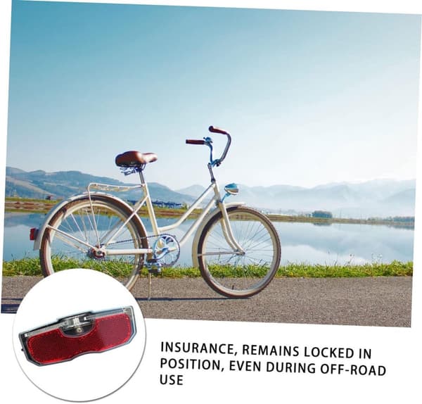 Cykelbaglygte-reflekser sæt med 2, LED-bagreflektor med høj synlighed dag og nat, nem montering af sikkerhedslys til mountainbikes, rød