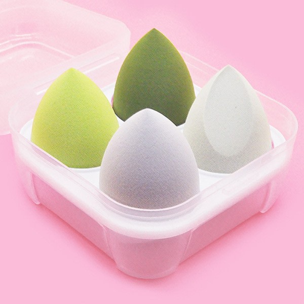 4-pack Makeup Sponge Puff våt og torr kombinasjon Rosa