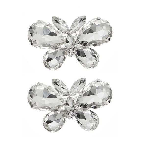1 par bröllopssko dekorationer skoklämma charm spänne silver