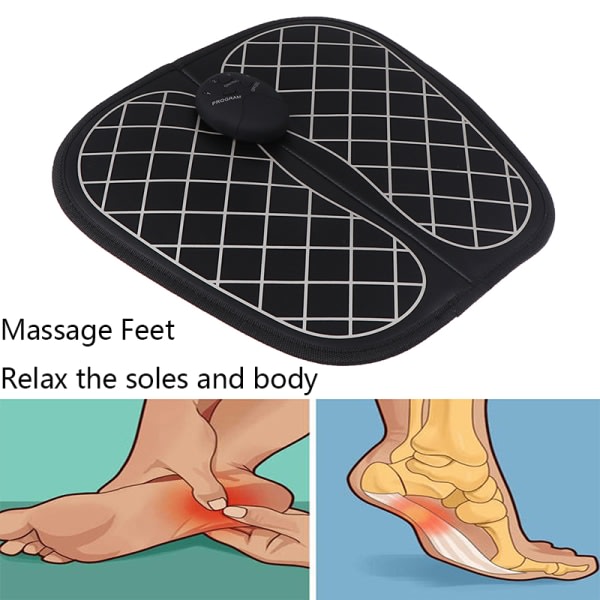 Elektrisk oppv?rmd Comfort Ben Foot Massager Shiatsu Kn?dning Circ Black one size