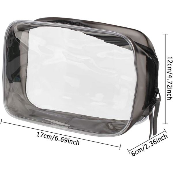 5 st toalettväska, damtoalettväska, sminkförvaring, transparent PVC-kit