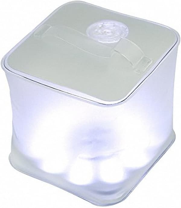Oppustelig frostet kubeformet solcellelampe til nødsituationer