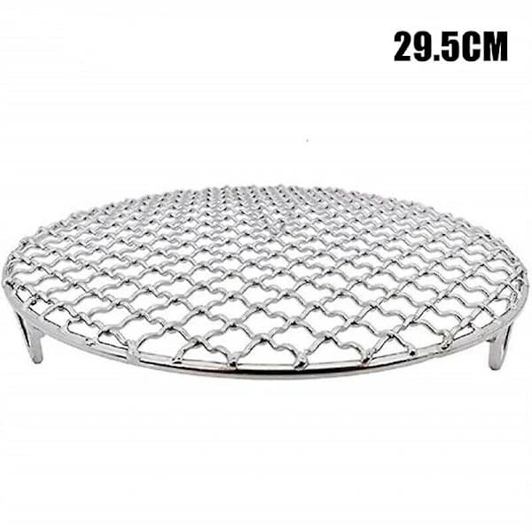 Rund grillrist i rustfrit stål til grillning, bagning, rygning, tørring, sølv 29,5 cm 29.5CM