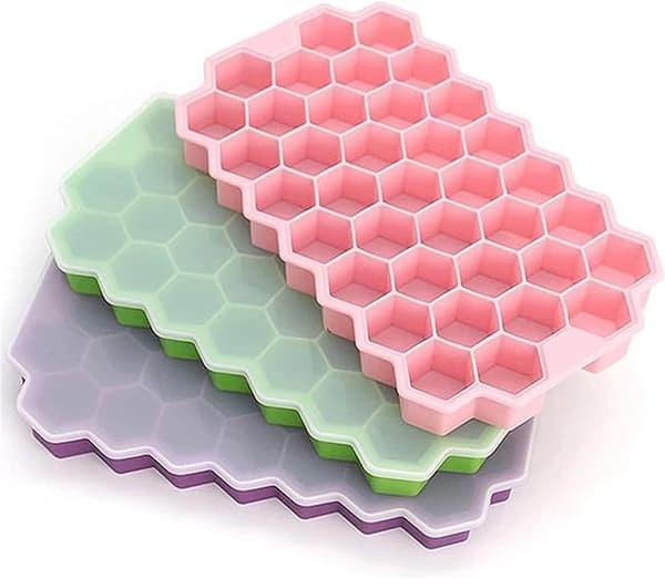 Silikon honeycomb isbricka med silikonlock isform 37 celler honeycomb isform silikon-tfrf