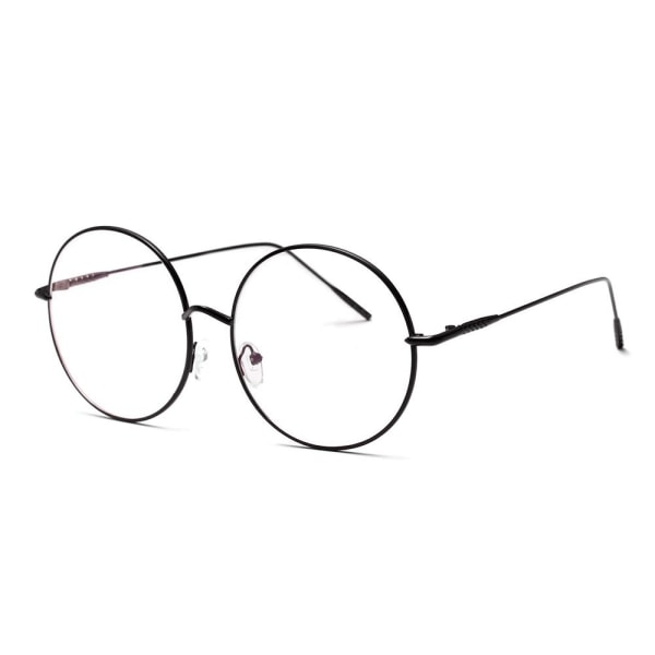 Runde briller Brille stel SVART Sort Black