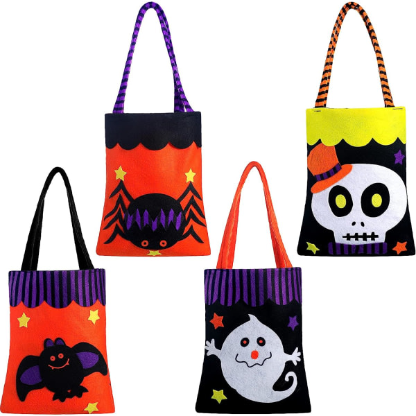 CDQ 4 stk. Halloween stofposer 10 x 7 tommer Halloween