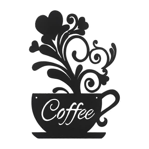 Metall Kaffekopp Skylt Väggkonst Dekorativ Prydnadsmodell_tfrf