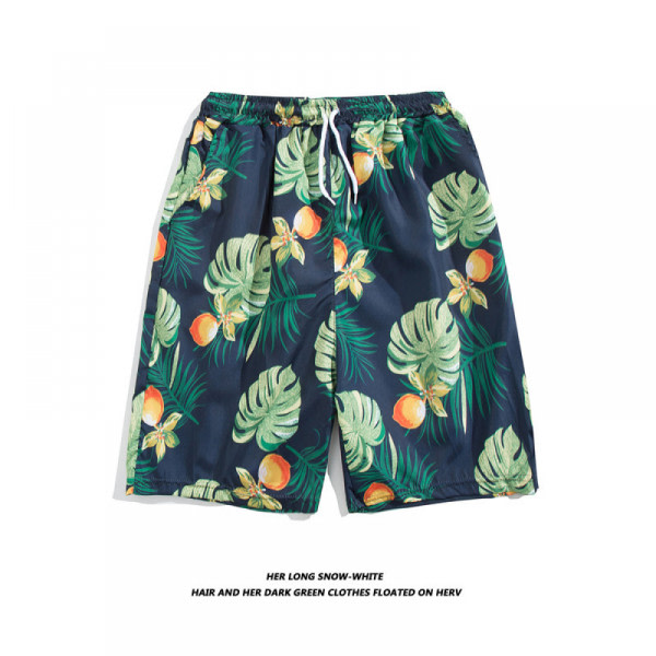 Strandshorts med fargeglada print for män Hot Summer Badbyxor Sport löparbaddräkter med mesh -DK7021 zdq