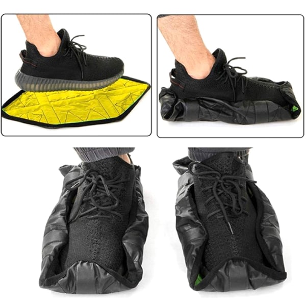 Vattentät Handsfree Automatisk Steg Sockoskydd Skoöverdrag Cover Sh Grön one size