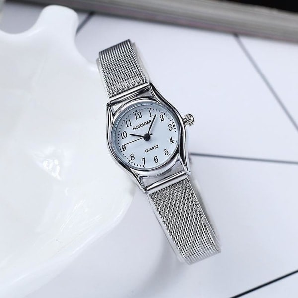 HOREDAR 3079 Fuld Stål Lille Urskive Ur Elegant Design Quartz