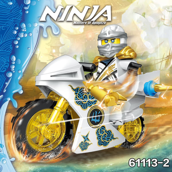 8stk Ninja Motorcykel Sæt Minifigurer Ninja Mini Figurer Blokke Legetøj